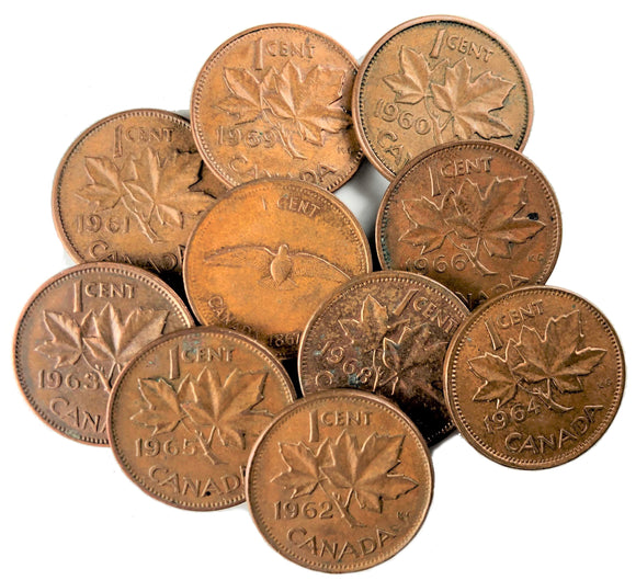 Canadian Cents <br> 1960-1969