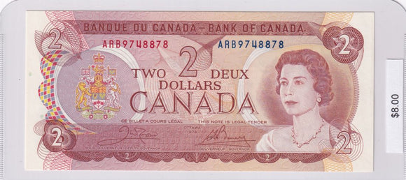 1974 - Canada - 2 Dollars - Crow / Bouey - ARB9748878