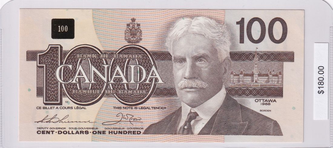 1988 - Canada - 100 Dollars - Thiessen / Crow - BJD5980353 – MK Coins