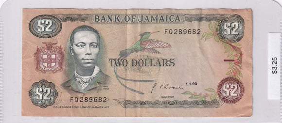 1990 - Jamaica - 2 Dollars - FQ289682