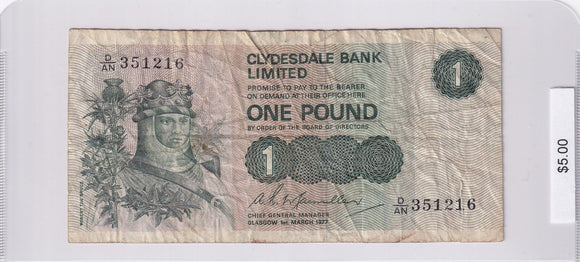 1977 - Scotland - 1 Pound - D/AN 351216