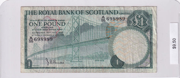 1970 - Scotland - 1 Pound - A/55 698989