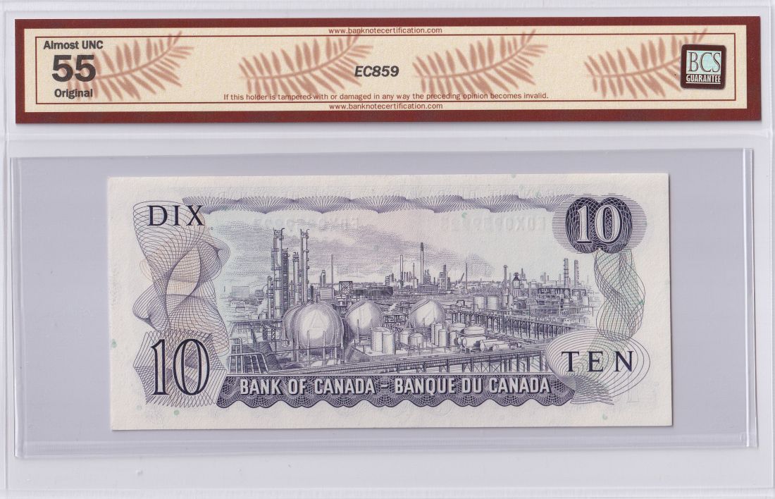 1971 - Canada - 10 Dollars - Lawson / Bouey - AU55 BCS