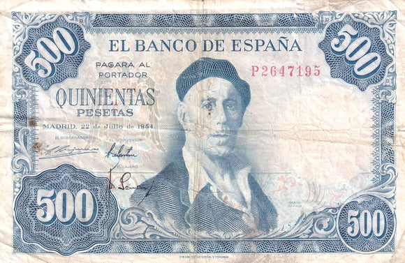 1954 - Spain - 500 Pesetas - P2647195