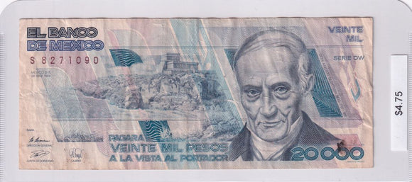 1989 - Mexico - 20000 Pesos - S 8271090
