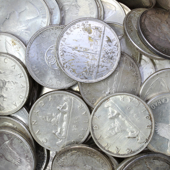 <b>80%</b> - Canadian Silver<br>Silver Dollars - Pre-1967