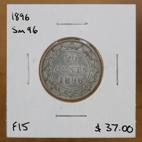 1896 - Newfoundland - 20c - Sm 96 - F15 - retail $37
