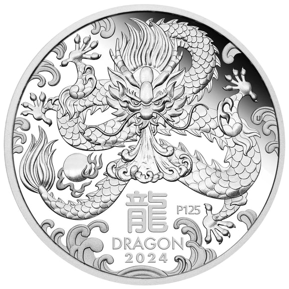 1 oz - 2024 - Lunar Year of the Dragon - Fine Silver