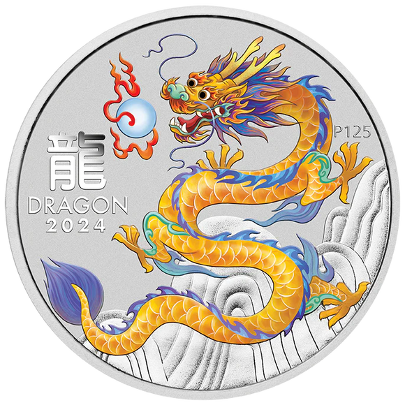 1 oz - 2024 - Year of the Dragon - Fine Silver
