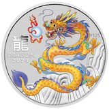 1 oz - 2024 - Year of the Dragon - Fine Silver