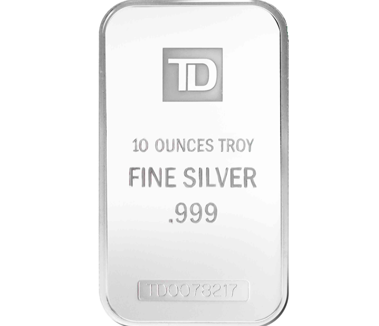 10 Oz Td Toronto Dominion Fine Silver Mk Coins