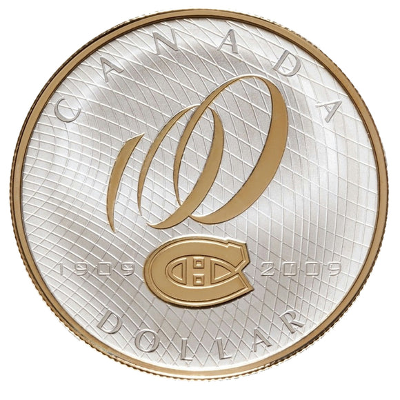 2009 - Canada - $1 - Montreal Canadiens, Gold plated <br> (no box and COA)