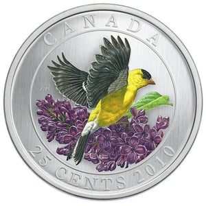 2010 - Canada - 25c - Goldfinch <br> (no sleeve)