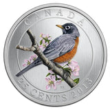 2013 - Canada - 25c - American Robin <br> (coin only)