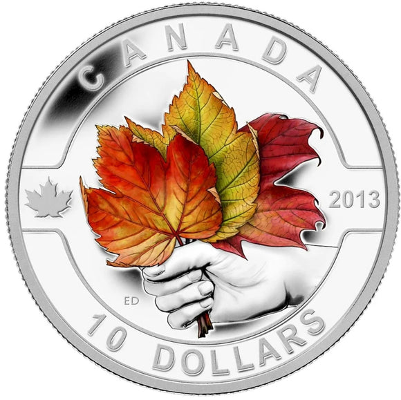 2013 - Canada - $10 - O Canada - The Maple Leaf (with colour) <br> (no box)