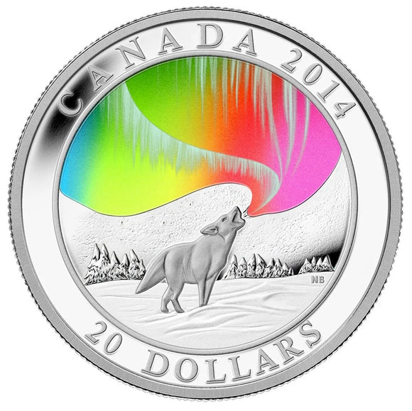 2014 - Canada - $20 - Howling Wolf <br> (toned)