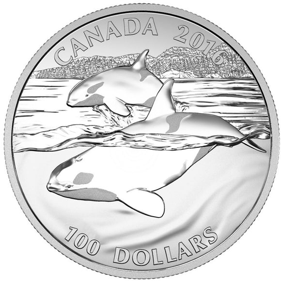 2016 - Canada - $100 - 100 for 100 - Orca <br> (no sleeve, box and COA)