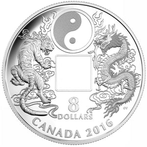 2016 - Canada - $8 - Tiger and Dragon Yin and Yang