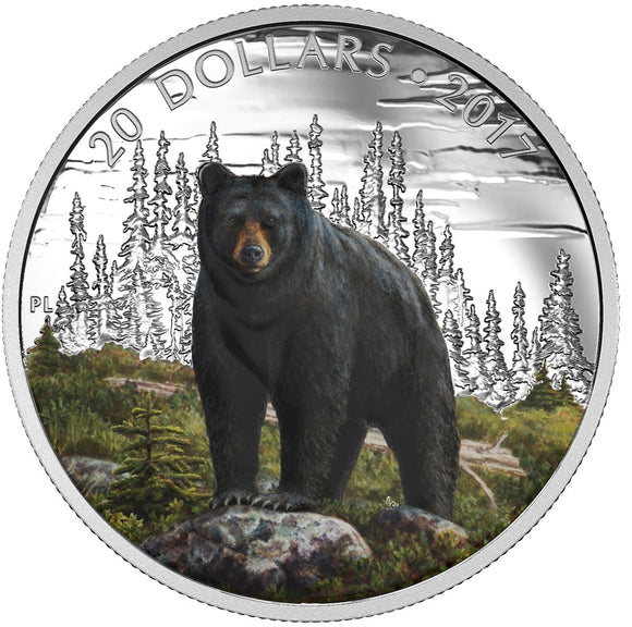 2017 - Canada - $20 - The Bold Black Bear <br> (no sleeve, box)