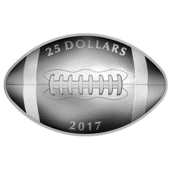 2017 - Canada - $25 - Football-Shaped and Curved Coin