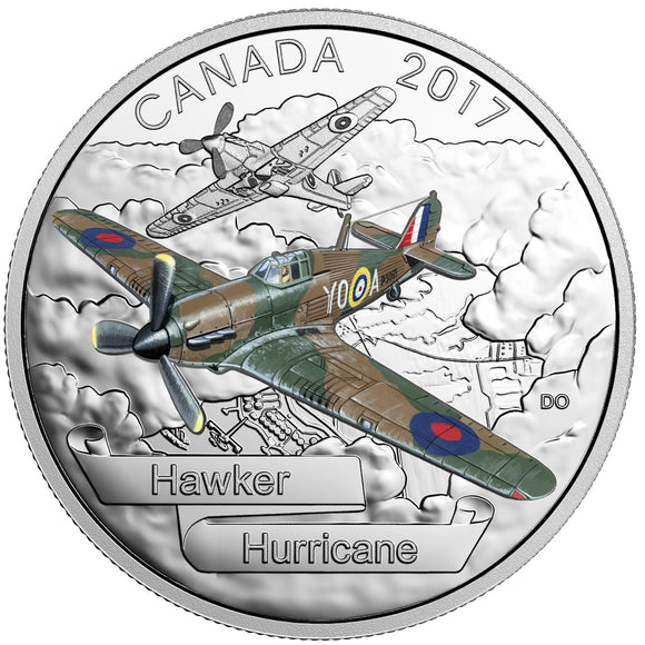 2017 - Canada - $20 - Hawker Hurricane <br> (Writing on COA)