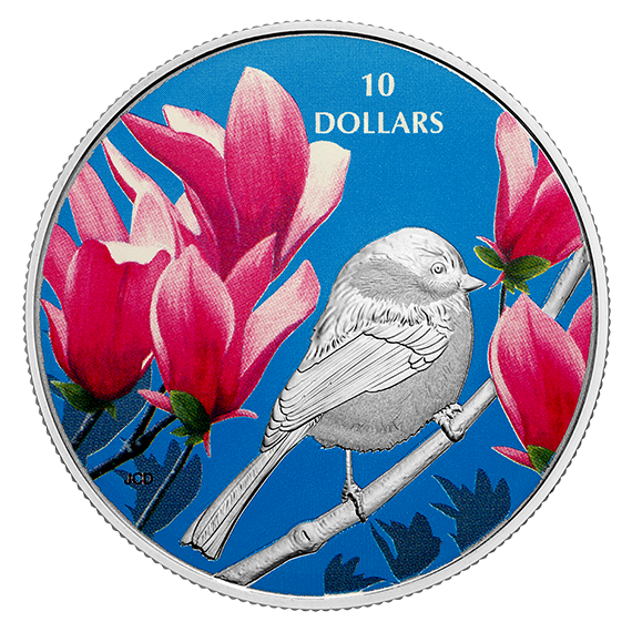 2017 - Canada - $10 - Chickadee <br> (Writing on COA)