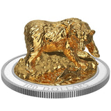 2017 - Canada - $100 - Sculpture of Majestic Canadian Animals, Grizzly Bear
