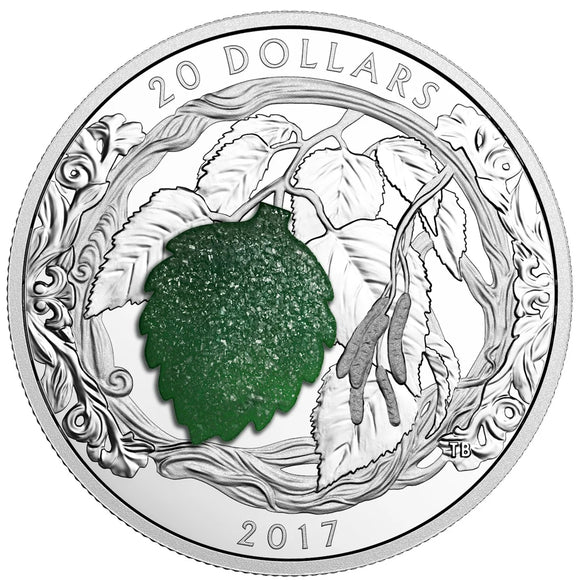 2017 - Canada - $20 - Brilliant Birch Leaves with Drusy Stone