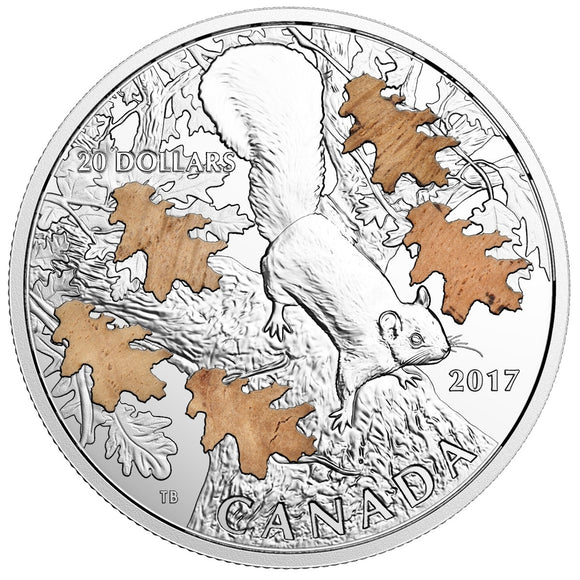 2017 - Canada - $20 - The Nutty Squirrel and the Mighty Oak - Toned <br> (Writing on COA)