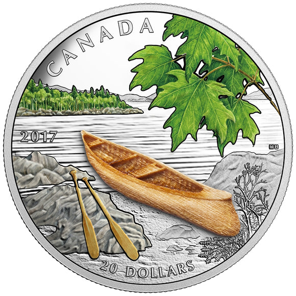 2017 - Canada - $20 - Canoe to Tranquil Times - Toned <br> (Writing on COA)