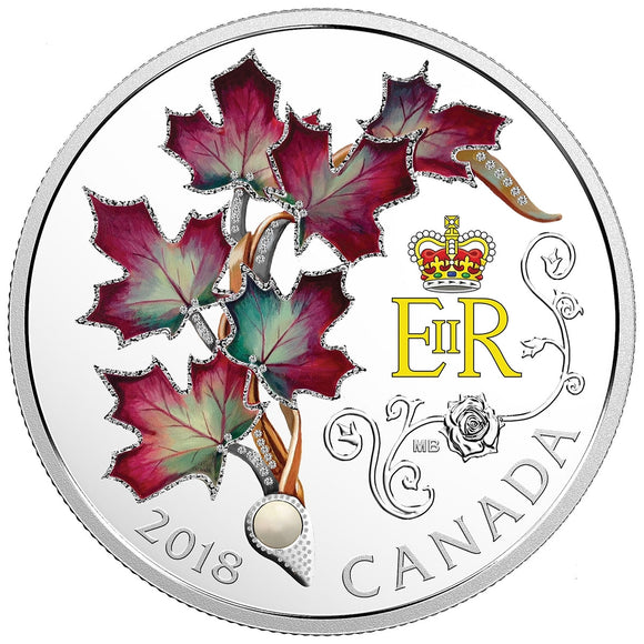 2018 - Canada - $20 - Queen Elizabeth II's Maple Leaves Brooch
