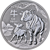 1 oz - 2021 - Lunar Year of the Ox - Fine Silver