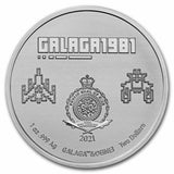 2021 - 1 oz - Round - Galaga 1981 - Fine Silver