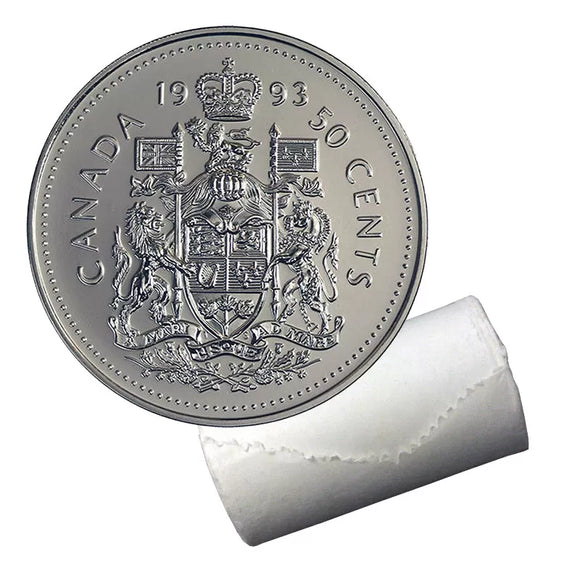 1993 - 50c - Canada - Mint Roll (25 pcs)
