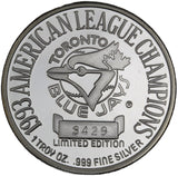 1993 - 1 oz - Toronto Blue Jays - Fine Silver