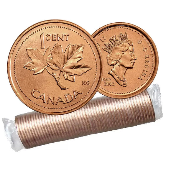 2002 (1952-) - 1c - No P - Original Mint Roll (50pcs.)