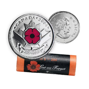 2004 P - 25c - Poppy - Special RCM Wrapped Roll (40pcs.)