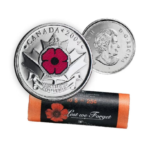2004 P - 25c - Poppy - Special RCM Wrapped Roll (40pcs.)