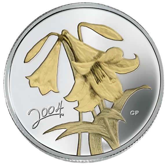 2004 - Canada - 50 cents - Golden Easter Lilly - Proof - retail $20