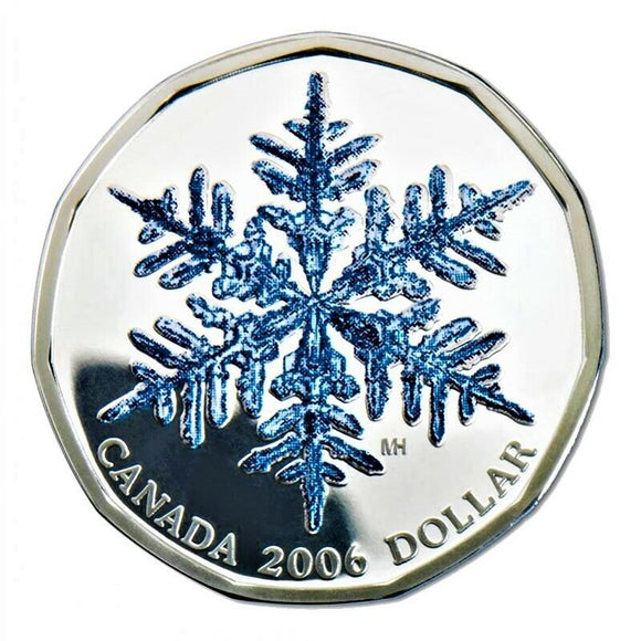 2006 - Canada - $1 - Snowflake, Painted <br> (no box)