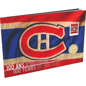 2009 - Canada - $1 - Montreal Canadiens, 100 Years Of History - Stamp and Coin Set