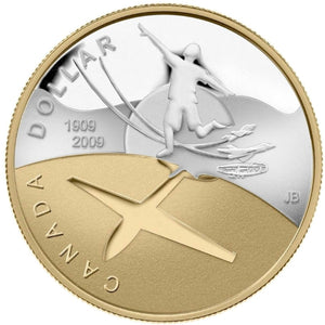 2009 - Canada - $1 - Flight, Proof, Gold plated <br> (no box and COA)