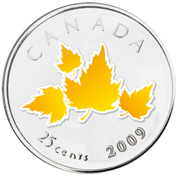 2009 - Canada - 25c - Four Maple Leaves <br> (no sleeve)