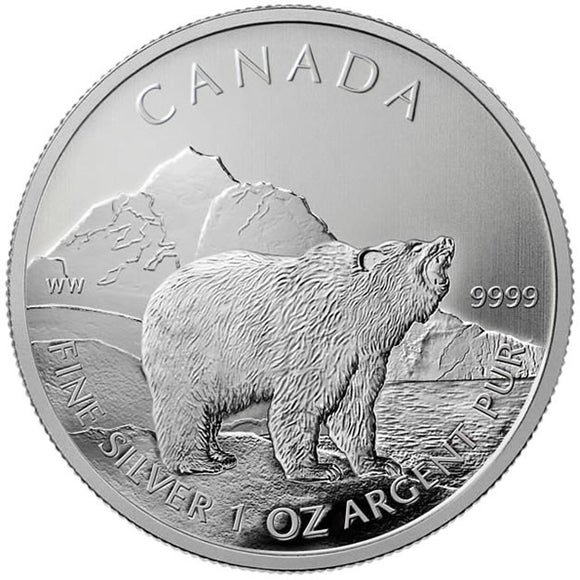 1 oz - 2011 - Canada - Grizzly - Fine Silver