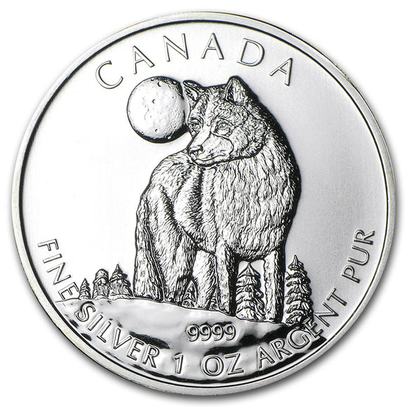 1 oz - 2011 - Canada - Wolf - Fine Silver