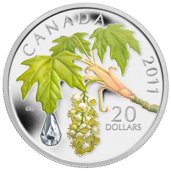 2011 - Canada - $20 - The Crystal Raindrop and Maple Leaf
