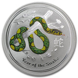 1/2 oz - 2013 - Year of the Snake - Coloured - Fine Silver