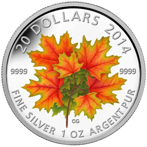 2014 - Canada - $20 - Maple Leaves (Glow-In-The-Dark)