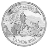 2014 - Canada - $5 - Saint George Slaying Dragon <br> (toned)