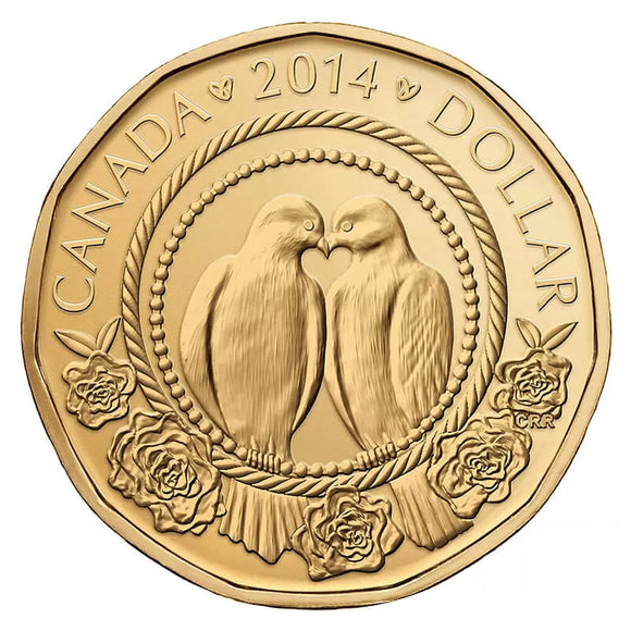 2014 - Canada - $1 - Two Turtle Doves, Married in 2014 <br> (no box)